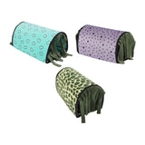 Maxbell Guinea Pig Hideout Warm Small Animal Tunnel for Hedgehogs Hamster Chinchilla Blue Hearts