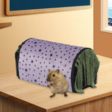 Maxbell Guinea Pig Hideout Warm Small Animal Tunnel for Hedgehogs Hamster Chinchilla Gray Stars