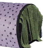 Maxbell Guinea Pig Hideout Warm Small Animal Tunnel for Hedgehogs Hamster Chinchilla Gray Stars