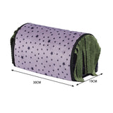 Maxbell Guinea Pig Hideout Warm Small Animal Tunnel for Hedgehogs Hamster Chinchilla Gray Stars