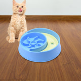 Maxbell Dog Slow Feeder Bowl Fashion Durable Dish Bowl for Puppy Pets Supplies blue