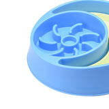 Maxbell Dog Slow Feeder Bowl Fashion Durable Dish Bowl for Puppy Pets Supplies blue