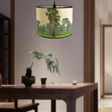 Maxbell Drum Lampshade E27 Handmade Bamboo Lamp Shades for Table Lamps Bedside Lamps Tree