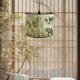 Maxbell Drum Lampshade E27 Handmade Bamboo Lamp Shades for Table Lamps Bedside Lamps Animals