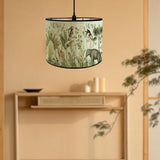Maxbell Drum Lampshade E27 Handmade Bamboo Lamp Shades for Table Lamps Bedside Lamps Animals