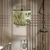 Maxbell Drum Lampshade E27 Handmade Bamboo Lamp Shades for Table Lamps Bedside Lamps Animals
