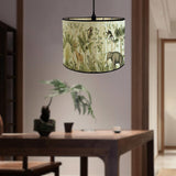 Maxbell Drum Lampshade E27 Handmade Bamboo Lamp Shades for Table Lamps Bedside Lamps Animals