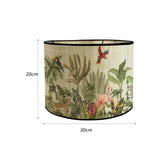 Maxbell Drum Lampshade E27 Handmade Bamboo Lamp Shades for Table Lamps Bedside Lamps Birds