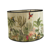 Maxbell Drum Lampshade E27 Handmade Bamboo Lamp Shades for Table Lamps Bedside Lamps Birds