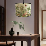 Maxbell Drum Lampshade E27 Handmade Bamboo Lamp Shades for Table Lamps Bedside Lamps Birds