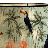 Maxbell Drum Lampshade E27 Handmade Bamboo Lamp Shades for Table Lamps Bedside Lamps Flower Birds