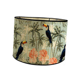 Maxbell Drum Lampshade E27 Handmade Bamboo Lamp Shades for Table Lamps Bedside Lamps Flower Birds
