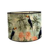 Maxbell Drum Lampshade E27 Handmade Bamboo Lamp Shades for Table Lamps Bedside Lamps Flower Birds