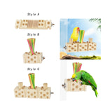 Maxbell Parrot Chewing Stopper Toy Exercise The Beak Parrot Cage Bite Toys for Birds Style A