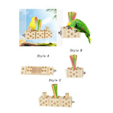 Maxbell Parrot Chewing Stopper Toy Exercise The Beak Parrot Cage Bite Toys for Birds Style A