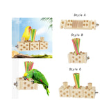 Maxbell Parrot Chewing Stopper Toy Exercise The Beak Parrot Cage Bite Toys for Birds Style A