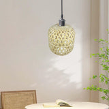 Maxbell Rattan Lampshade Chandelier Cover for Dining Room Kitchen Room