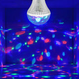 Maxbell RGB Rotating Stage Light LED 3 Colors Party LED Bulb for Holiday Bedroom KTV E27