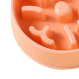 Maxbell Pet Dog Slow Feeder Bowl Fashion Dish Bowl for Kitten Kitty Pets Accessories orange