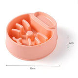 Maxbell Pet Dog Slow Feeder Bowl Fashion Dish Bowl for Kitten Kitty Pets Accessories orange