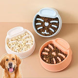 Maxbell Pet Dog Slow Feeder Bowl Fashion Dish Bowl for Kitten Kitty Pets Accessories orange