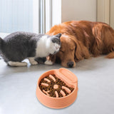 Maxbell Pet Dog Slow Feeder Bowl Fashion Dish Bowl for Kitten Kitty Pets Accessories orange