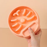 Maxbell Pet Dog Slow Feeder Bowl Fashion Dish Bowl for Kitten Kitty Pets Accessories orange