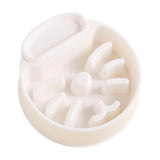 Maxbell Pet Dog Slow Feeder Bowl Fashion Dish Bowl for Kitten Kitty Pets Accessories white