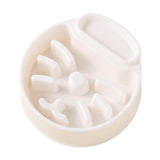 Maxbell Pet Dog Slow Feeder Bowl Fashion Dish Bowl for Kitten Kitty Pets Accessories white