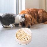 Maxbell Pet Dog Slow Feeder Bowl Fashion Dish Bowl for Kitten Kitty Pets Accessories white