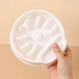 Maxbell Pet Dog Slow Feeder Bowl Fashion Dish Bowl for Kitten Kitty Pets Accessories white