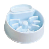 Maxbell Pet Dog Slow Feeder Bowl Fashion Dish Bowl for Kitten Kitty Pets Accessories blue