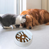 Maxbell Pet Dog Slow Feeder Bowl Fashion Dish Bowl for Kitten Kitty Pets Accessories blue