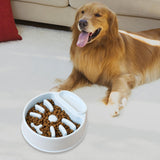 Maxbell Pet Dog Slow Feeder Bowl Fashion Dish Bowl for Kitten Kitty Pets Accessories blue