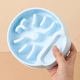 Maxbell Pet Dog Slow Feeder Bowl Fashion Dish Bowl for Kitten Kitty Pets Accessories blue