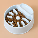 Maxbell Pet Dog Slow Feeder Bowl Fashion Dish Bowl for Kitten Kitty Pets Accessories blue