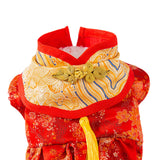 Maxbell New Year Dog Costume Cute Tassel Warm Pet Winter Coat for Puppy Teddy Bichon