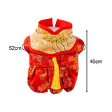 Maxbell New Year Dog Costume Cute Tassel Warm Pet Winter Coat for Puppy Teddy Bichon