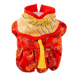 Maxbell New Year Dog Costume Cute Tassel Warm Pet Winter Coat for Puppy Teddy Bichon