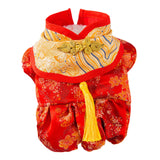 Maxbell New Year Dog Costume Cute Tassel Warm Pet Winter Coat for Puppy Teddy Bichon