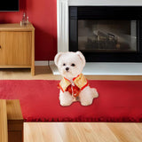 Maxbell New Year Dog Costume Cute Tassel Warm Pet Winter Coat for Puppy Teddy Bichon