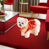 Maxbell New Year Dog Costume Cute Tassel Warm Pet Winter Coat for Puppy Teddy Bichon