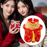 Maxbell New Year Dog Costume Cute Tassel Warm Pet Winter Coat for Puppy Teddy Bichon