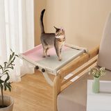 Maxbell Cat Window Perch Hanging Steady Pet Cats Perches Shelf for Cat Kittty Kitten pink gray