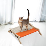 Maxbell Cat Window Perch Hanging Steady Pet Cats Perches Shelf for Cat Kittty Kitten orange gray