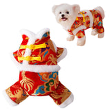 Maxbell Dog Chinese New Year Costume Dog Tang Costume for Cats Dogs Chinese New Year