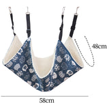 Maxbell Cat Hammock Bed Breathable Leisure 58x48cm for Indoor Cats Chinchilla Ferret blue