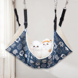 Maxbell Cat Hammock Bed Breathable Leisure 58x48cm for Indoor Cats Chinchilla Ferret blue
