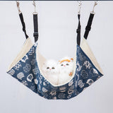 Maxbell Cat Hammock Bed Breathable Leisure 58x48cm for Indoor Cats Chinchilla Ferret blue