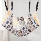 Maxbell Cat Hammock Bed Breathable Leisure 58x48cm for Indoor Cats Chinchilla Ferret white